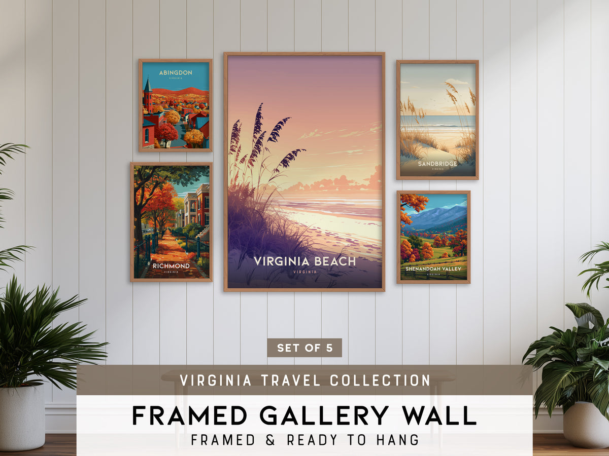 Virginia Gallery Wall | Richmond, Abingdon & Shenandoah Valley | Set of 5 Framed Prints