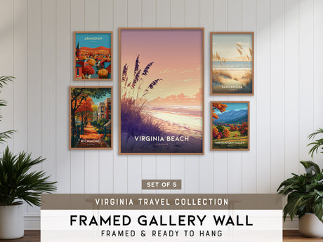 Virginia Gallery Wall | Richmond, Abingdon & Shenandoah Valley | Set of 5 Framed Prints