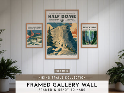 Hiking Trails Collection | Gallery Wall Set of 3 | Framed Art Set