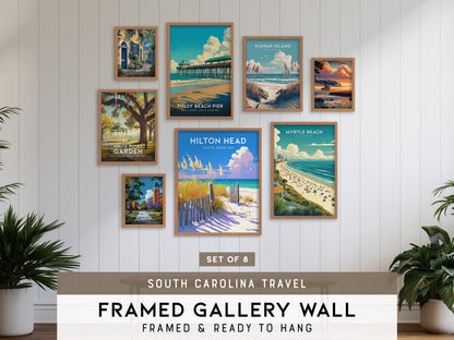 South Carolina Gallery Wall | Garden, French Quarter & Beaufort | Set of 8 Framed Prints