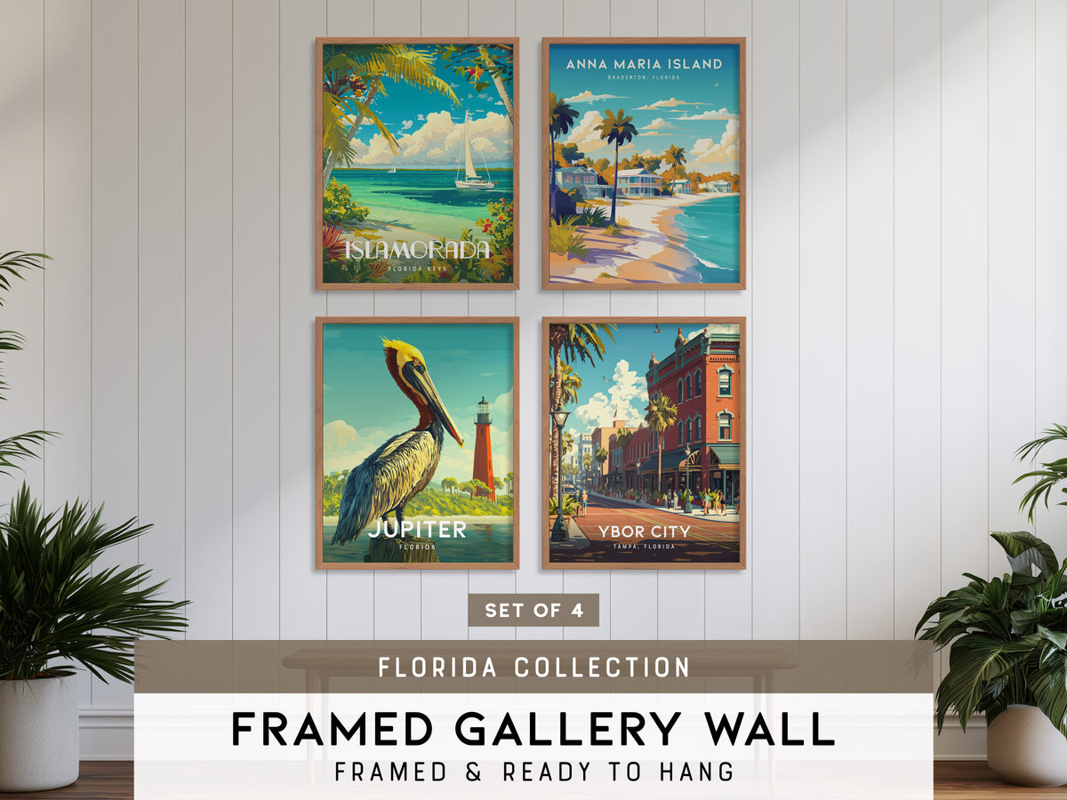 Florida Gallery Wall | Set of 4 | Art Print Set | Matching Prints