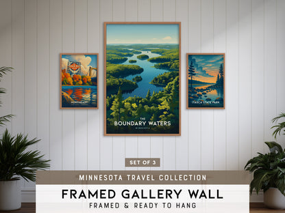 Minnesota Gallery Wall | Boundary Waters & Northeast | Set of 3 Framed Prints