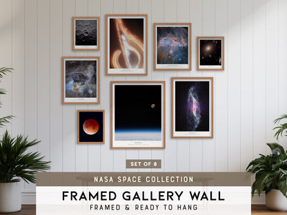 NASA Space Collection Gallery Wall | Set of 8 | Framed Gallery Set & Wall Art Collection