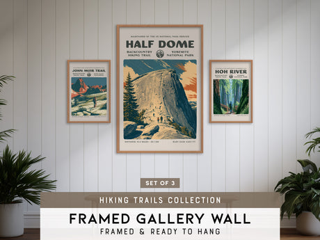 Hiking Trails Collection Gallery Wall | Set of 3 | Framed Art Set