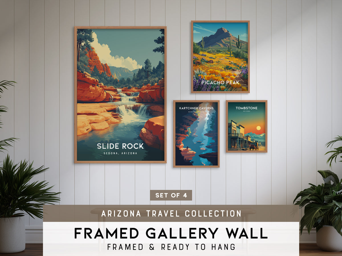 Arizona Travel Gallery Wall | Set of 4 | Travel Art Prints | Living Room Decor