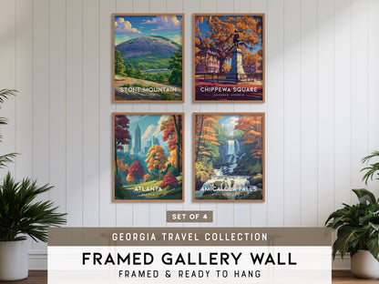Georgia Travel Gallery Wall | Set of 4 | Travel Art Prints | Matching Prints