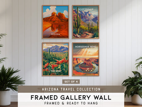 Arizona Travel Gallery Wall | Set of 4 | Travel Art Prints | Matching Prints