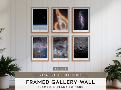 NASA Space Collection Gallery Wall | Set of 6 | Gallery Wall Kit & Framed Wall Decor