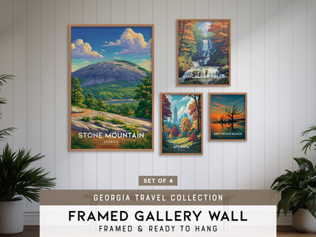 Georgia Travel Gallery Wall | Set of 4 | Travel Art Prints | Living Room Decor