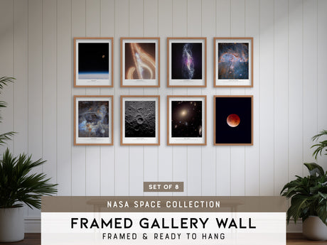 NASA Space Gallery Wall | Set of 8 | Space Art Prints | Bedroom Wall Art