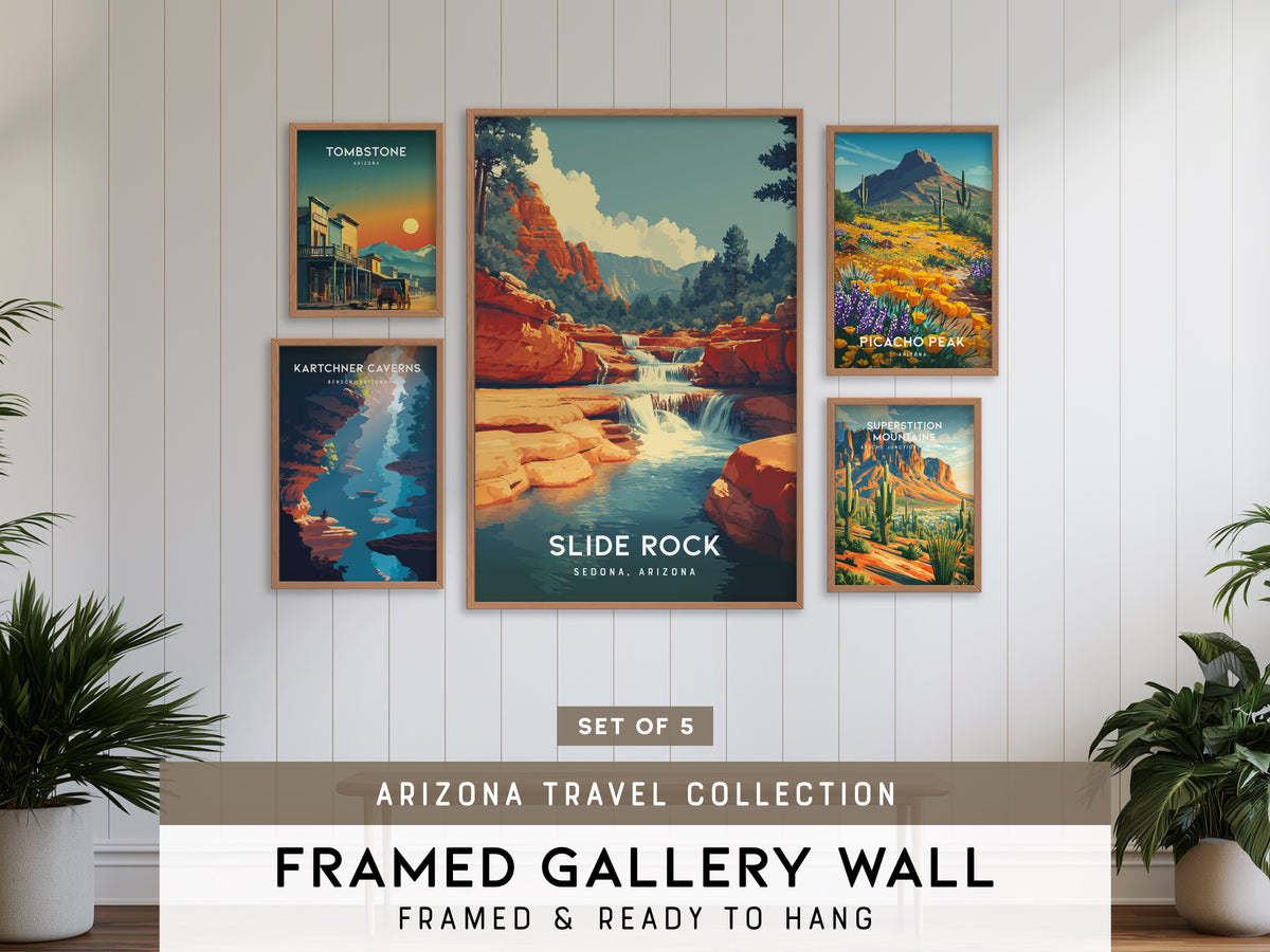 Arizona Travel Gallery Wall | Set of 5 | Travel Art Prints | Office Wall Art