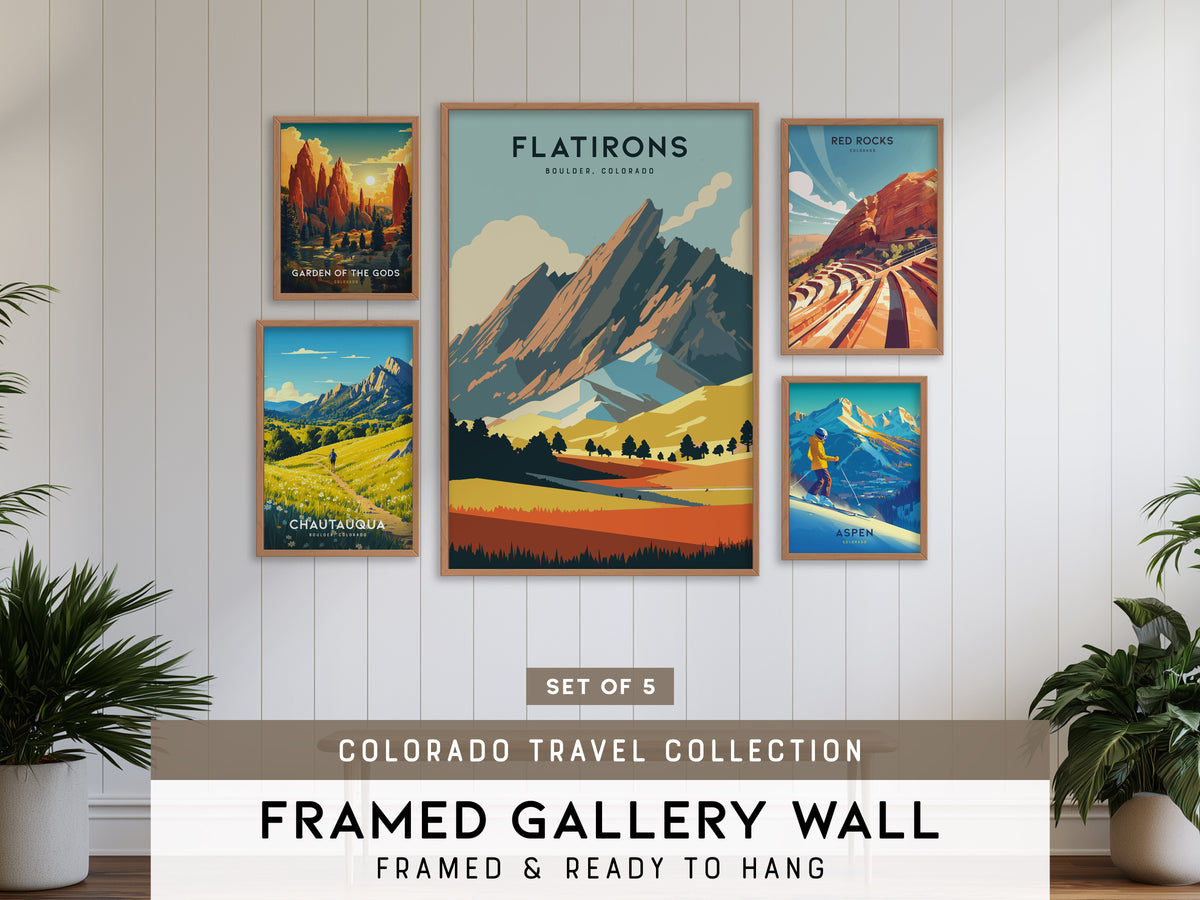 Colorado Travel Gallery Wall | Set of 5 | Travel Art Prints | Office Wall Art