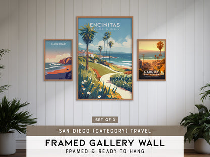 San Diego (category) Travel Gallery Wall | Set of 3 | Travel Art Prints | Housewarming Gift