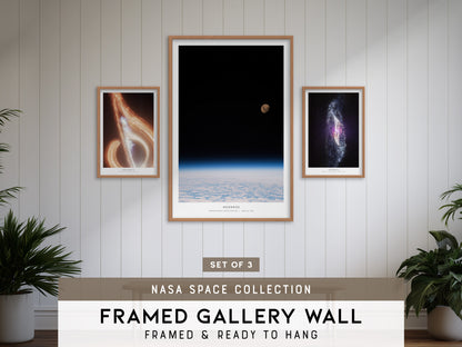NASA Space Collection Gallery Wall | Set of 3 | Framed Art Set & Multi Piece Wall Art
