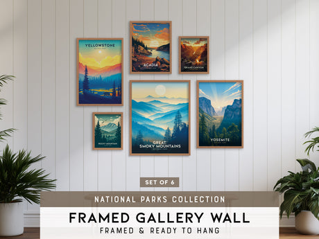 National Parks Gallery Wall | Pick 6 Framed or Unframed Set