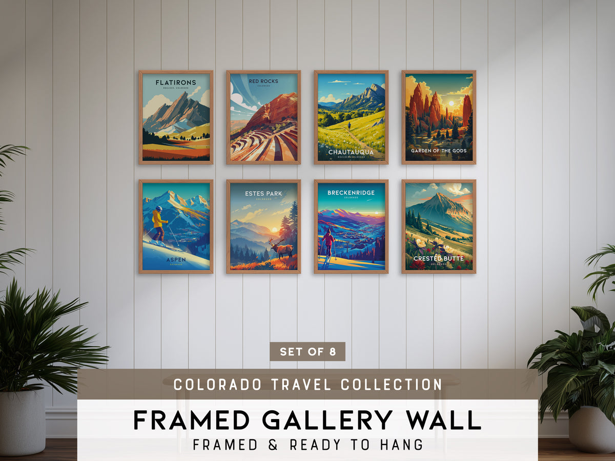 Colorado Travel Gallery Wall | Set of 8 | Travel Art Prints | Bedroom Wall Art