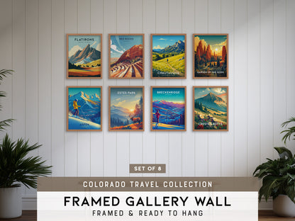 Colorado Travel Gallery Wall | Set of 8 | Travel Art Prints | Bedroom Wall Art