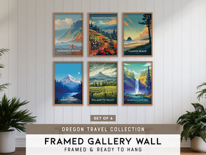 Oregon Gallery Wall | Washington Park & Cannon Beach | Set of 6 Matching Framed Prints