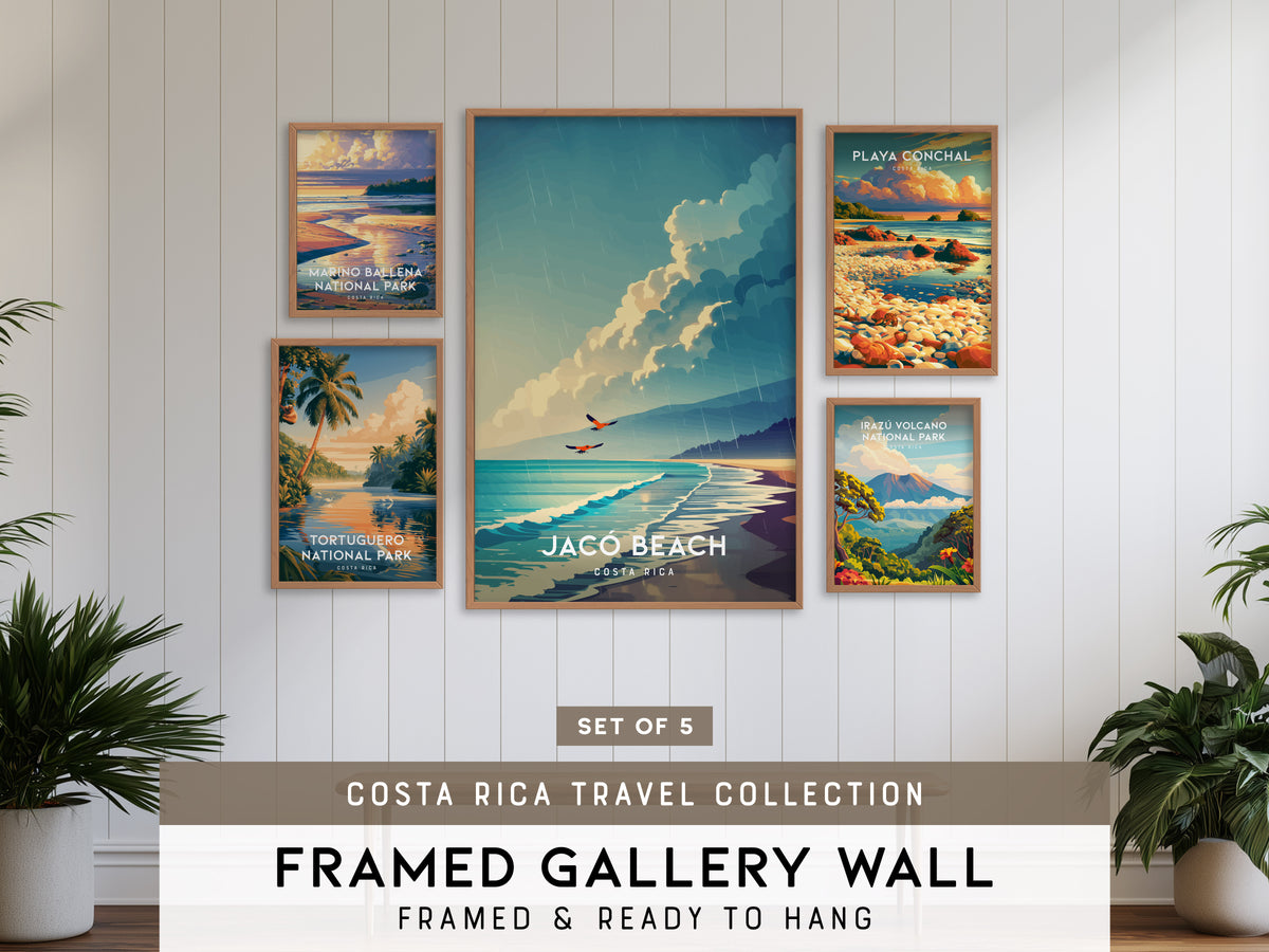 Costa Rica Travel Gallery Wall | Set of 5 | Travel Art Prints | Office Wall Art