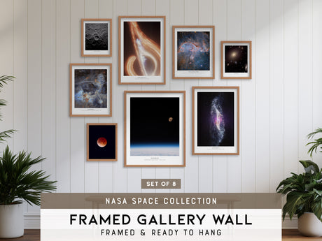 NASA Space Gallery Wall | Set of 8 | Space Art Prints | Large Wall Set