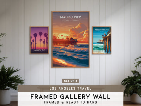 Los Angeles Travel Gallery Wall | Set of 3 | Travel Art Prints | Housewarming Gift