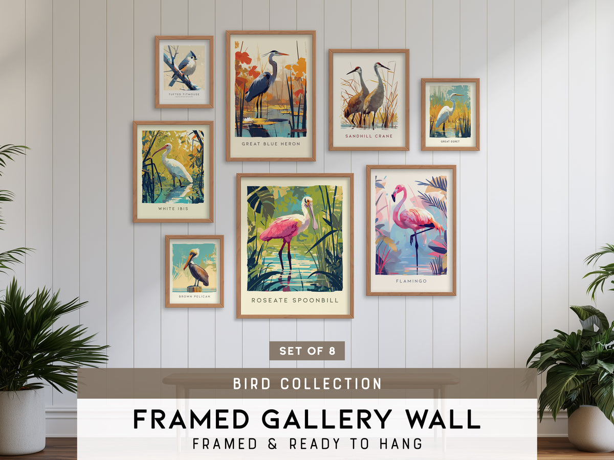 Audubon Birds Set | Framed Gallery Wall | Pick 8 | Varied Pre-Selected Sizes