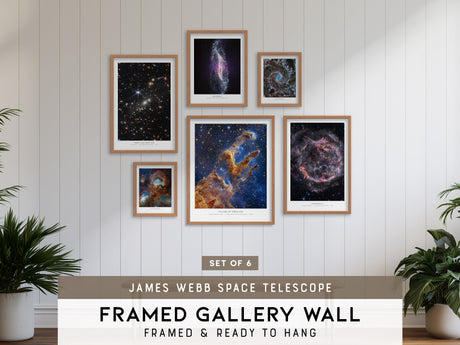 James Webb Space Telescope Gallery Wall | Set of 6 | Space Art Prints | Mixed Size Frames