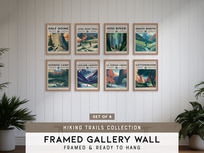 Hiking Trails Collection | Gallery Wall Set of 8 | Ready to Hang Gallery Wall | Wall Art Bundle