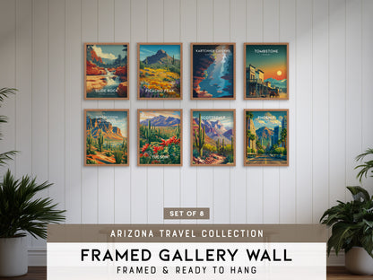 Arizona Travel Gallery Wall | Set of 8 | Travel Art Prints | Bedroom Wall Art