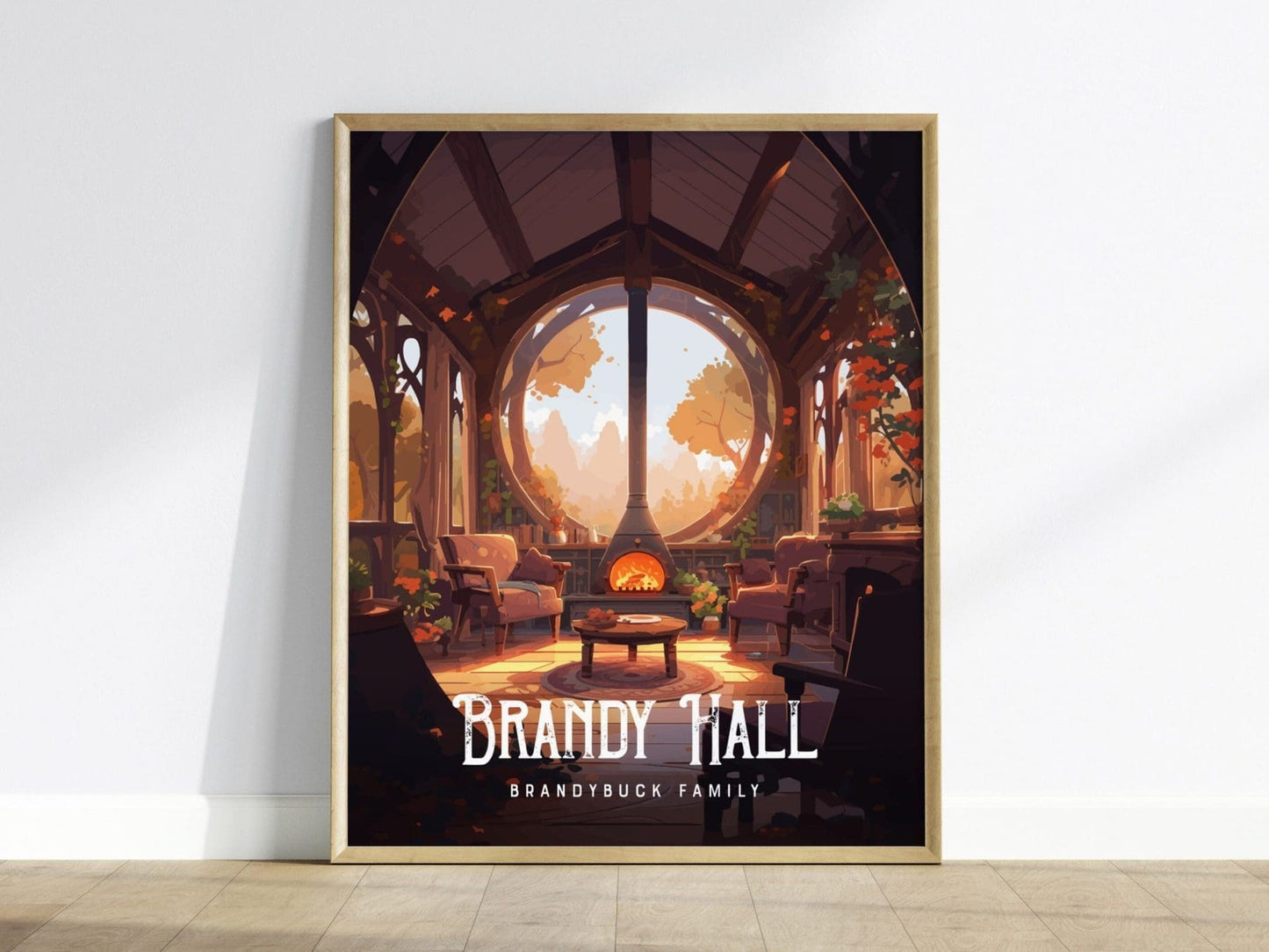 Brandy Hall Brandybuck Framed Wall Art | Lord Of The Rings Poster, Hobbit House Middle Earth Print, Tolkien Set Cottagecore LOTR Home Decor