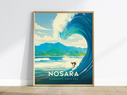 Nosara Coastal Charm Serene Surfer&#39;s Haven in Costa Rica - Nosara Costa Rica Travel Print, Nosara Costa Rica Travel Poster, Costa Rica Decor