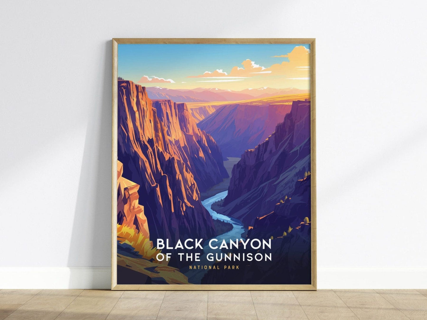 Black Canyon of the Gunnison National Park Poster, Colorado Canyon Wall Art, Framed/Unframed Nature Print, Hiking Trail Decor, Colorado Gift