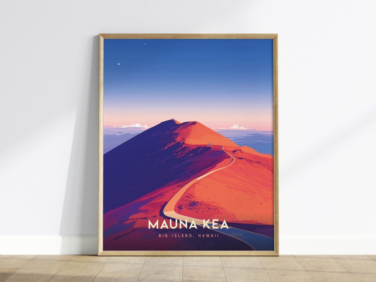 Mauna Kea Summit Poster, Big Island Hawaii, Star Gazing Print, Framed/Unframed Nature Art, Hawaiian Landscape Gift, Hawaii Airbnb Decor