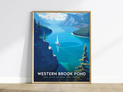 Western Brook Pond, Gros Morne National Park, Canada Poster - Majestic Landscape Print, Available Framed/Unframed, Perfect for Nature Lovers