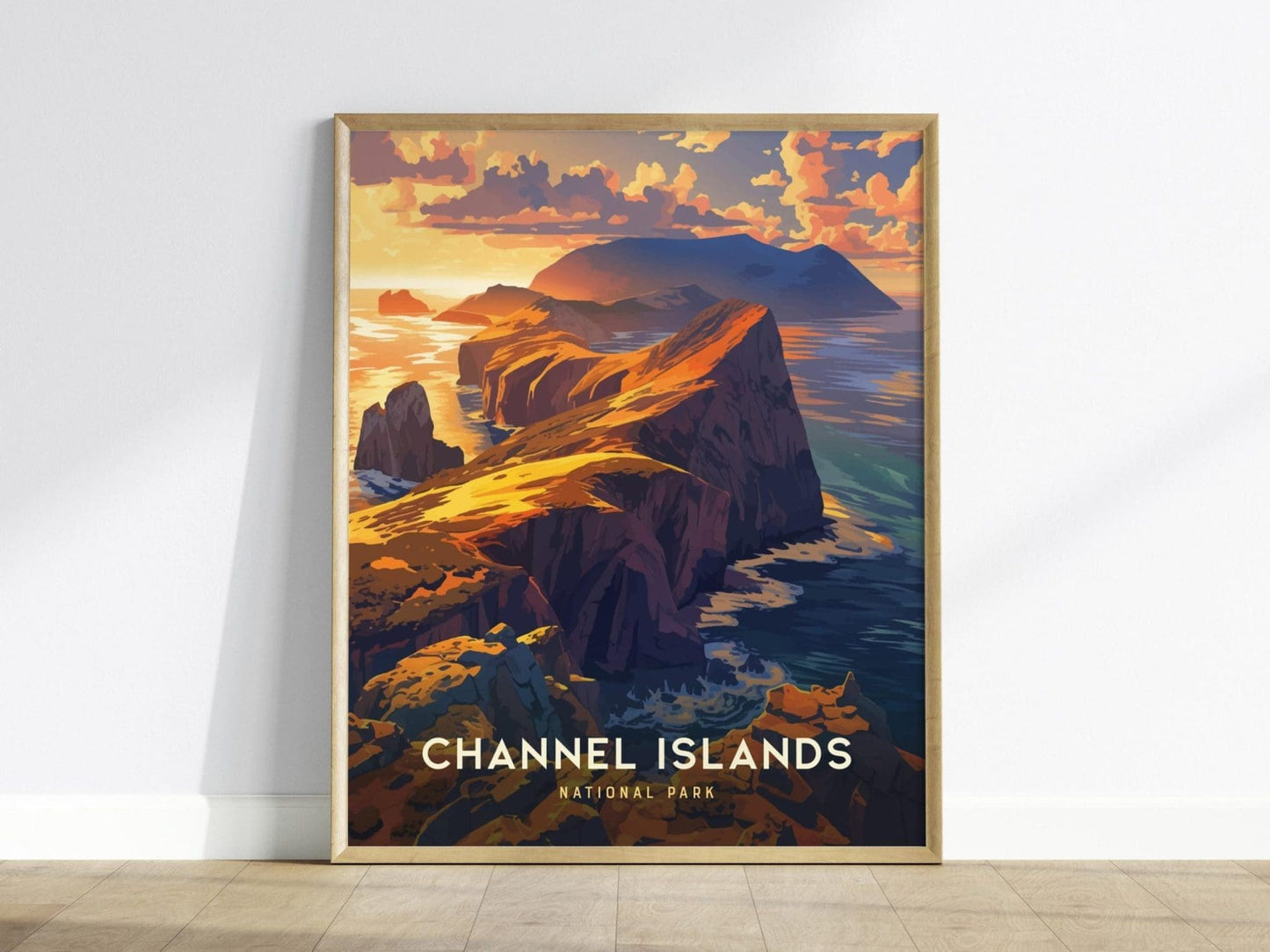 Channel Islands National Park, California Poster - Stunning Coastal Views, Available Framed/Unframed, Ideal for National Park Lovers