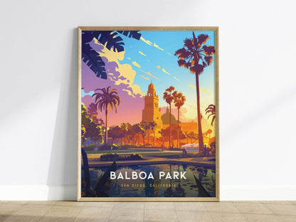 Balboa Park, San Diego California Poster - Iconic Park Scenery, Available Framed/Unframed, Perfect Gift for San Diego Visitors, Balboa Gift