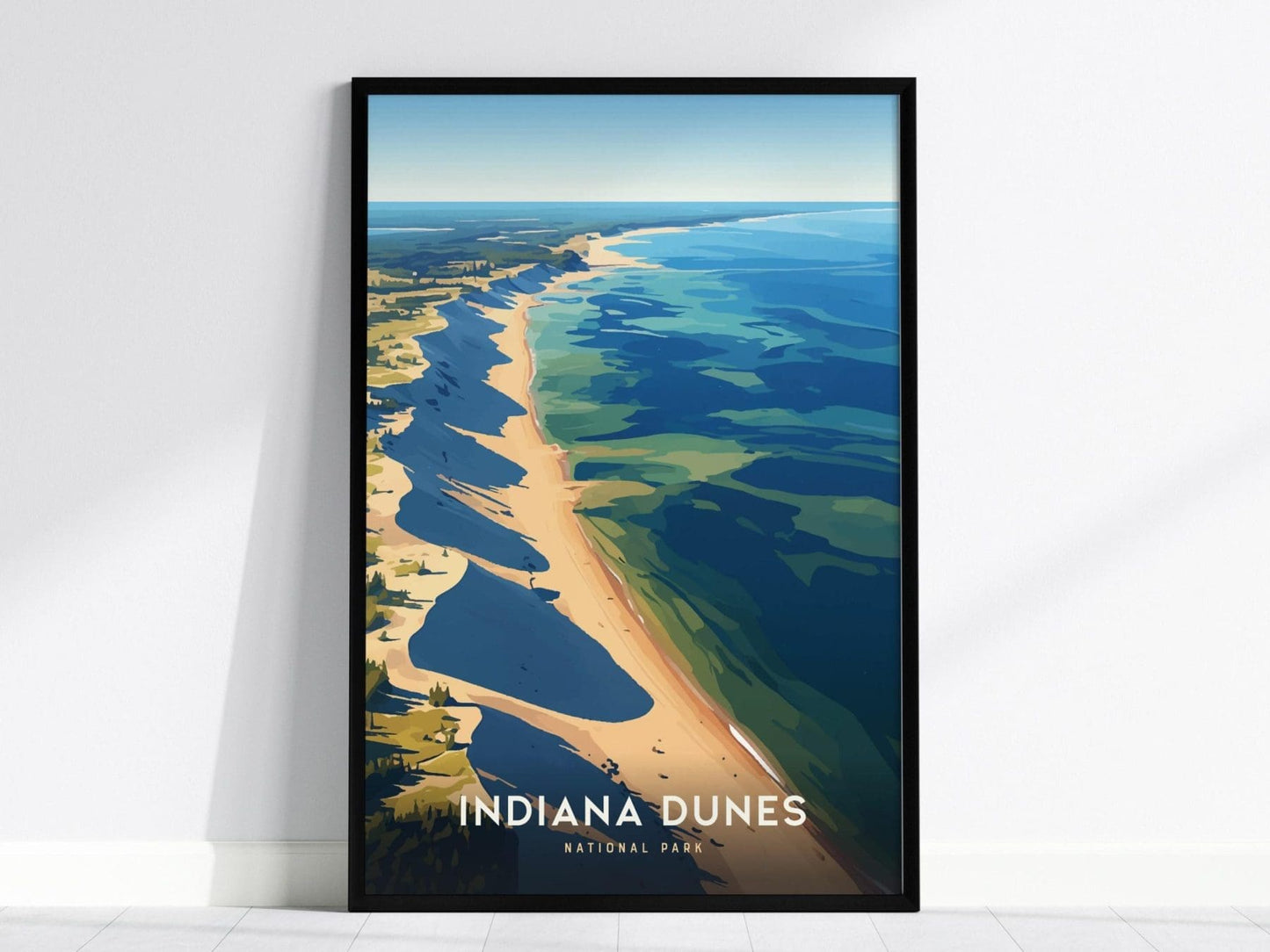 Indiana Dunes National Park, Indiana Poster – Scenic Dune Landscape, Available Framed/Unframed, Gift for Home Decor, National Park Gift