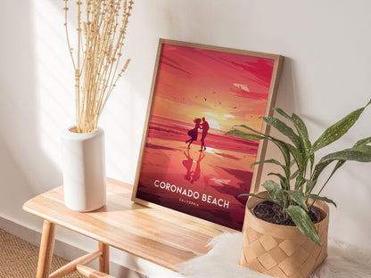 Coronado Beach San Diego California Travel Print Wall Art