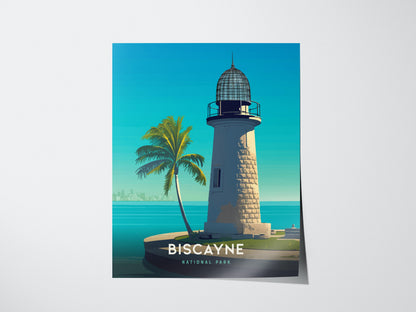 Biscayne National Park Florida Iconic Lighthouse Wall Art