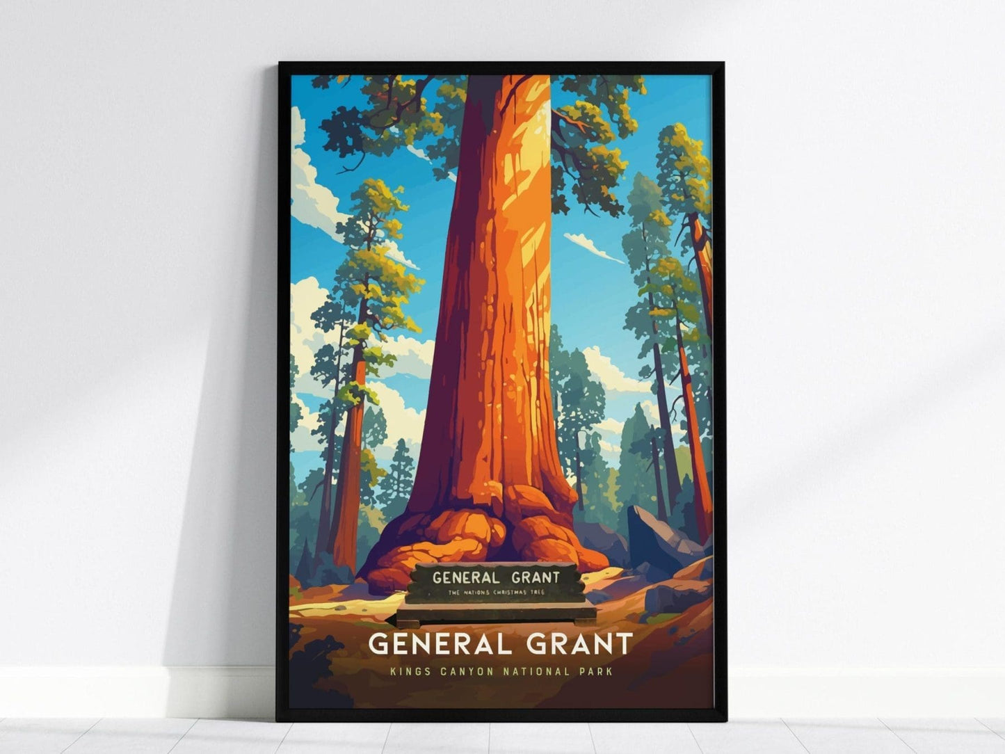 General Grant Tree, Kings Canyon National Park Poster - Majestic Sequoia, Available Framed/Unframed, Perfect Gift for National Park Visitors