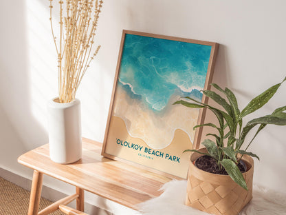 Ololkoy Beach Park Oxnard California Travel Print Wall Art