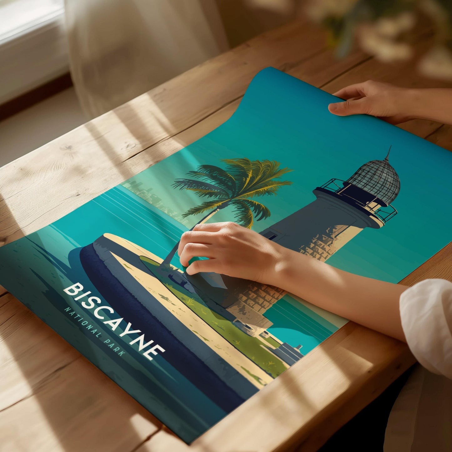 Biscayne National Park Florida Iconic Lighthouse Wall Art