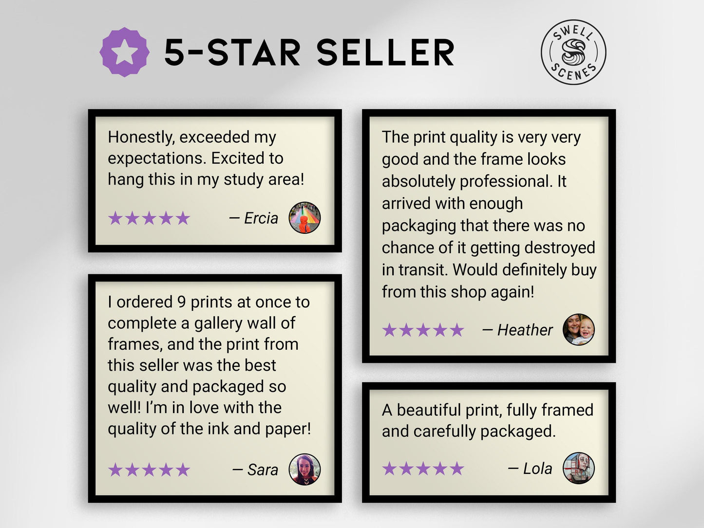 Heavily Caffeinated - Coffee Quote Print Framed Typography Print Wall Art