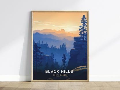 Black Hills South Dakota Scenic Framed Travel Print Wall Art