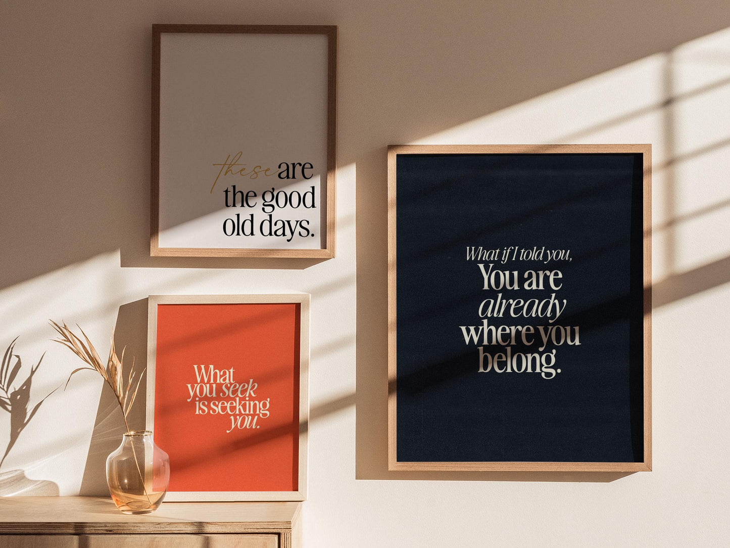What If I Told You - Inspirational Quote Framed Typography Print Wall Art