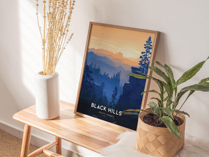 Black Hills South Dakota Scenic Framed Travel Print Wall Art
