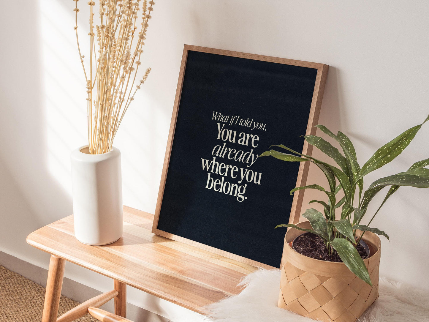 What If I Told You - Inspirational Quote Framed Typography Print Wall Art