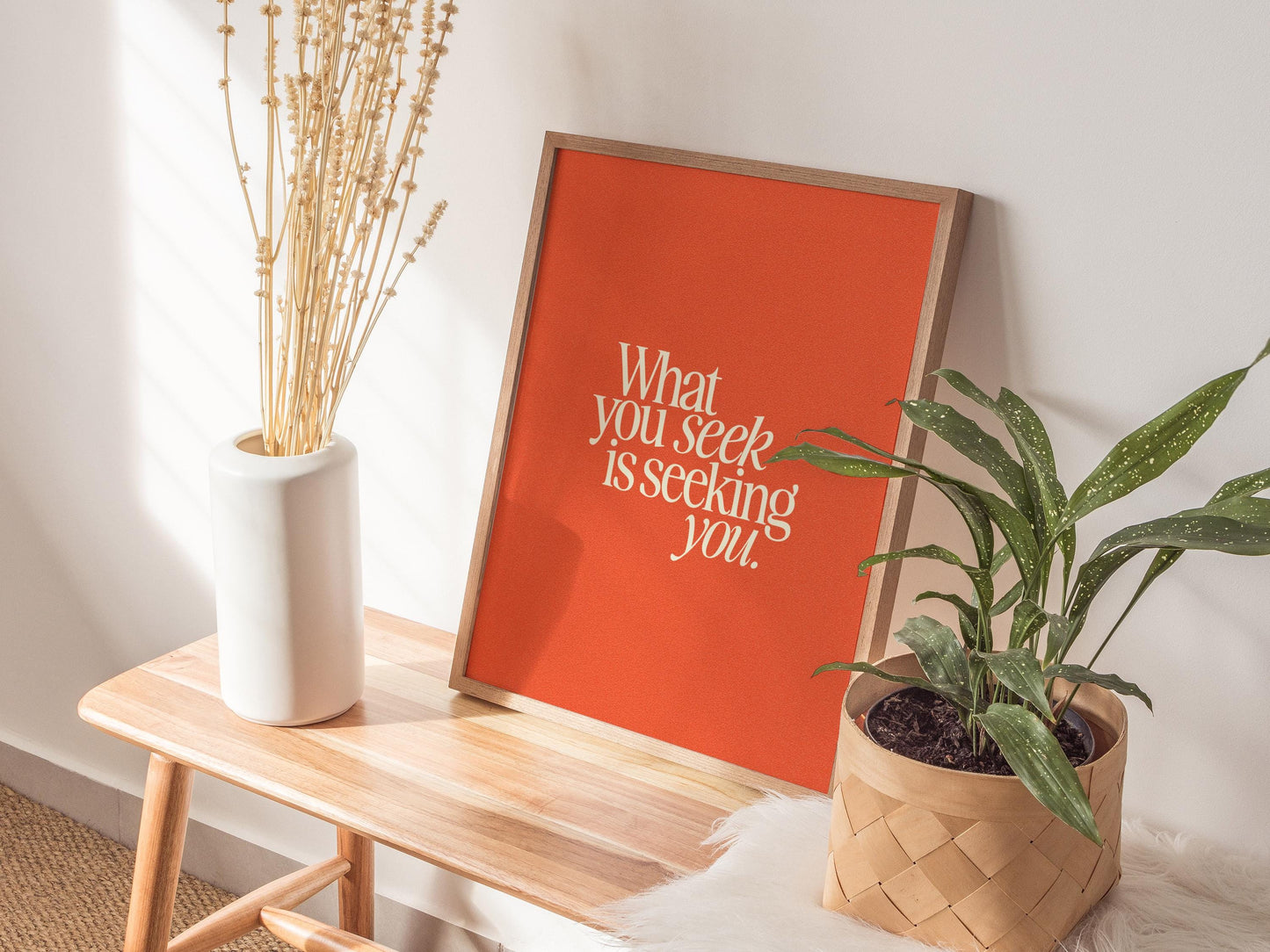 What You Seek - Inspirational Quote Framed Typography Print Wall Art