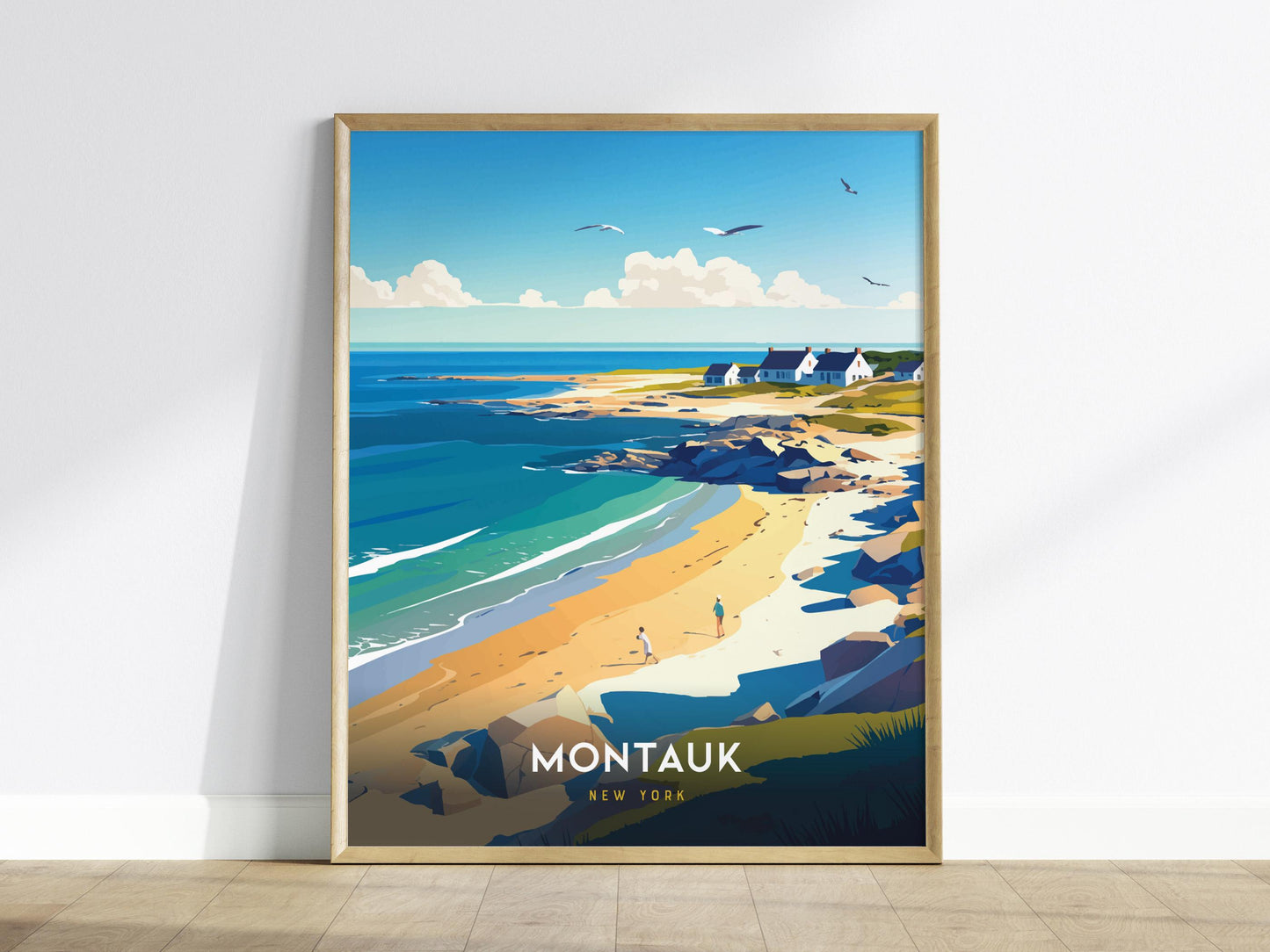 Montauk New York Coastal Beach Decor Travel Print Wall Art