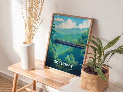 Gatlinburg SkyBridge Great Smoky Mountains Hiker Wall Art